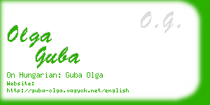 olga guba business card